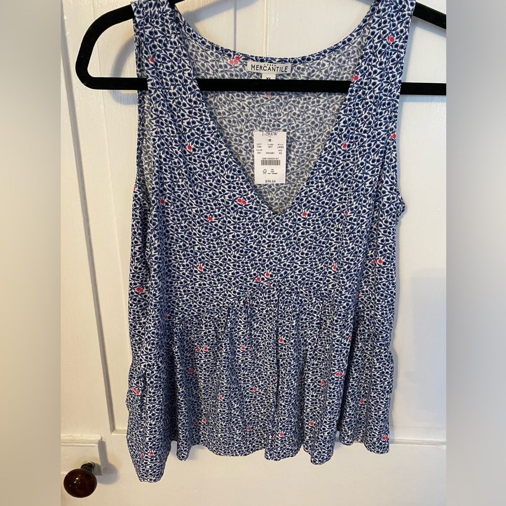 JCrew Mercantile Sleeveless Peplum Blouse